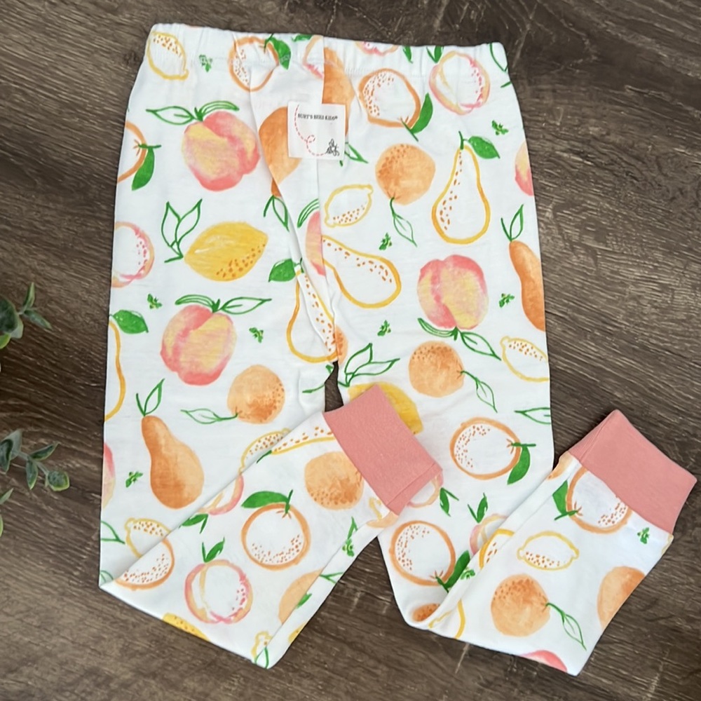 NEW Burt’s Bees 2 Piece Toddler Girl Pajamas 100% Organic Cotton - Picture 5 of 7